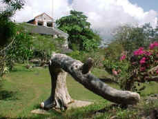 A view of the main house from the bottom of the garden.