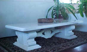 Italian renaisance coffee table from solid mahogany and camphor.