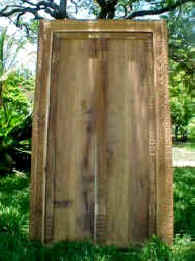 Carved Lamu door complete.